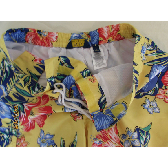 POLO RALPH LAUREN MEN'S SWIM SHORTS TRUNKS SIZE L HAWAIIAN FLORAL ALOHA PONY - Picture 3 of 8